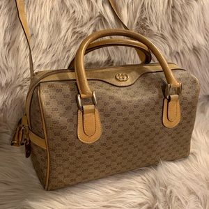 Vintage Gucci Boston Canvas Doctor Bag